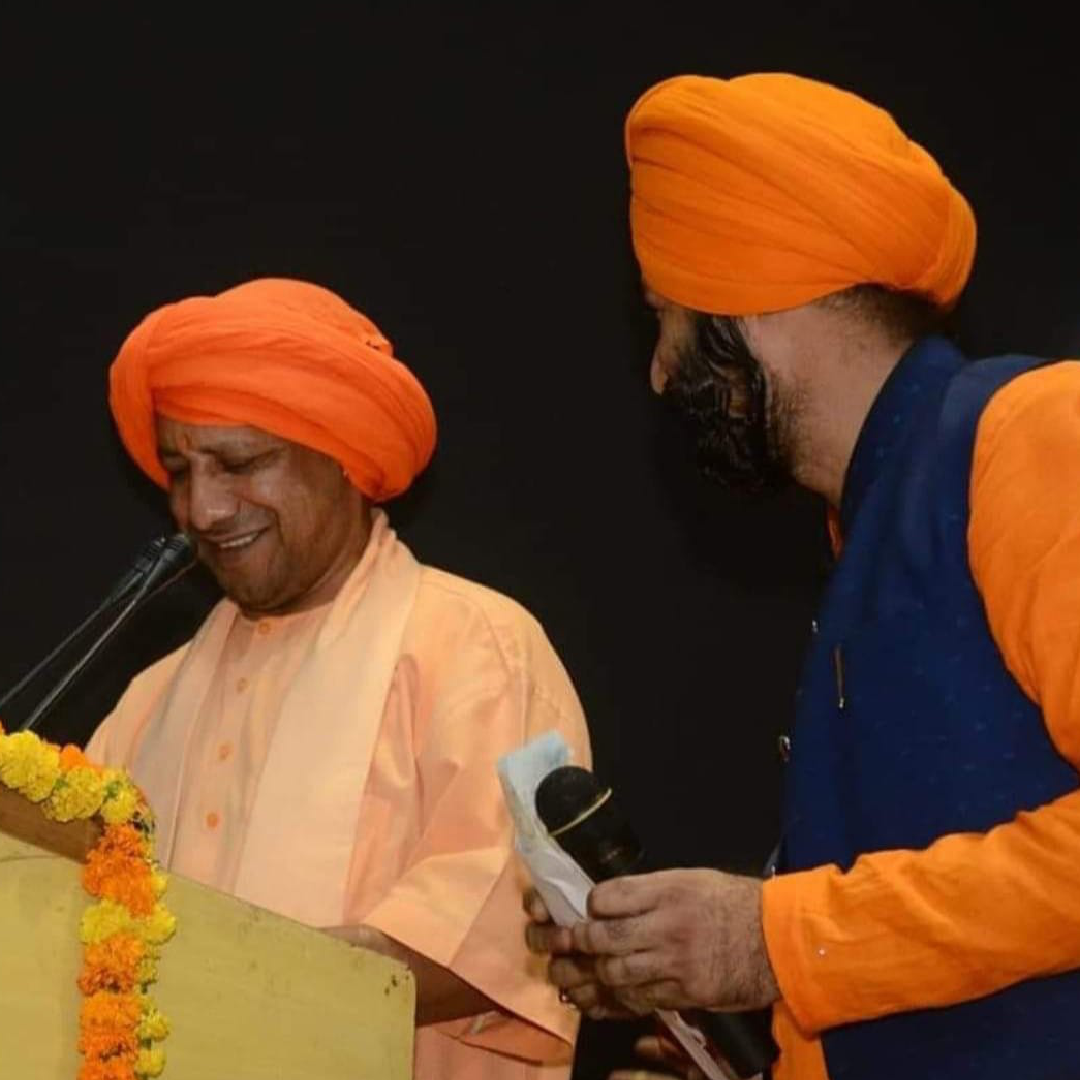 Gurvinder Singh Chhabra (Vicky) with CM Yogi Adityanath